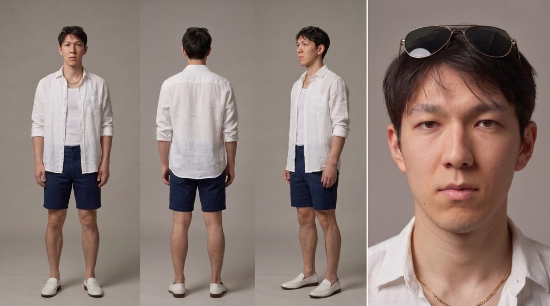 Linen and shorts