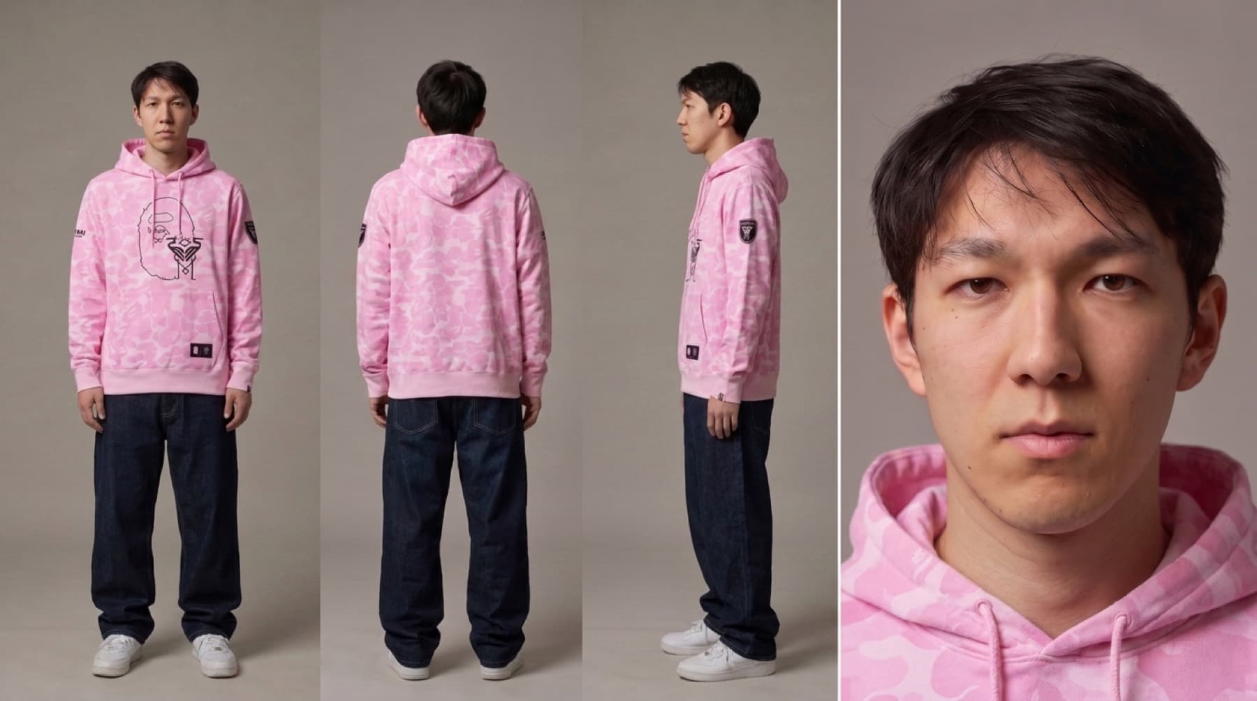 Pink camo hoodie